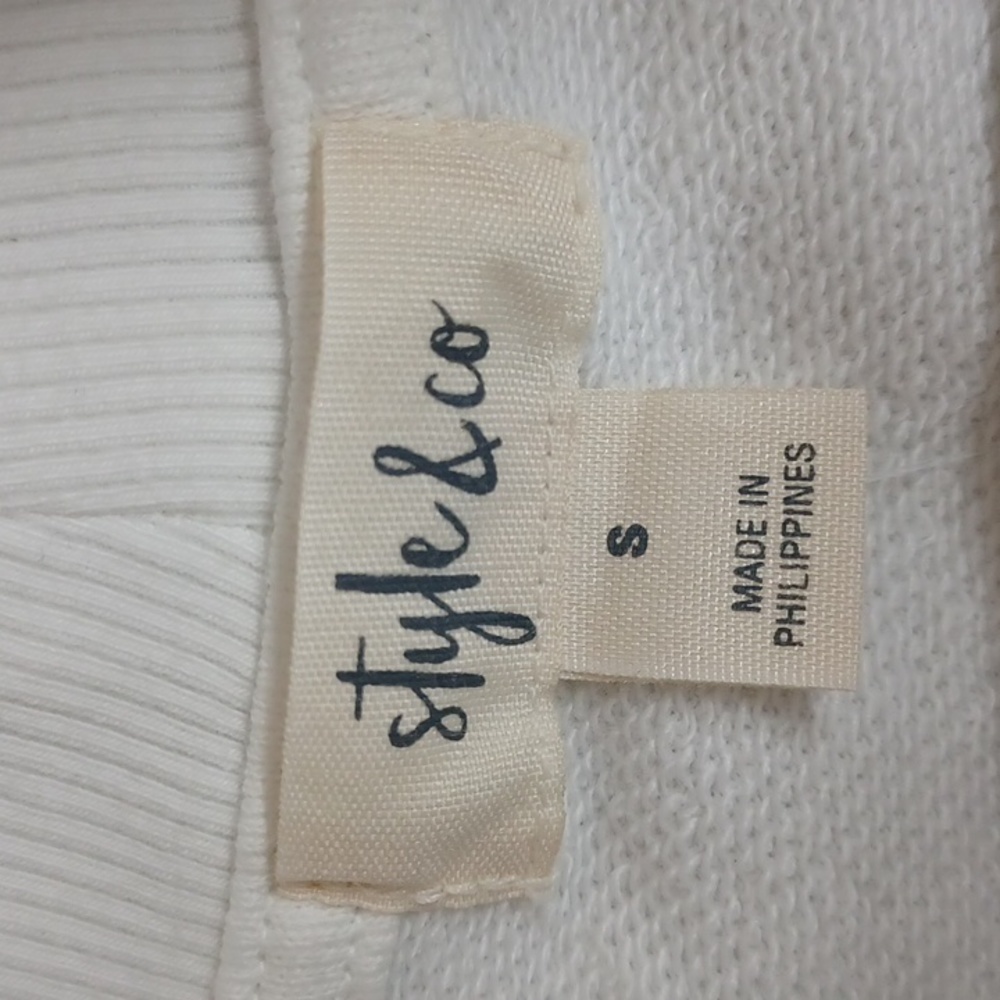 Style & Co Tie-Dye Mock-Neck Sweatshirt, Blue/Black Combo - Picture 9 of 11